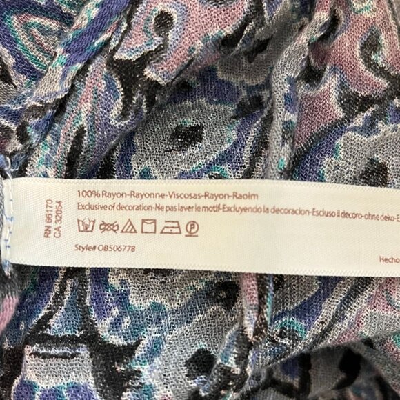 Free People Seasons In The Sun Printed Midi Dress Blue Boho Size M - Picture 12 of 12